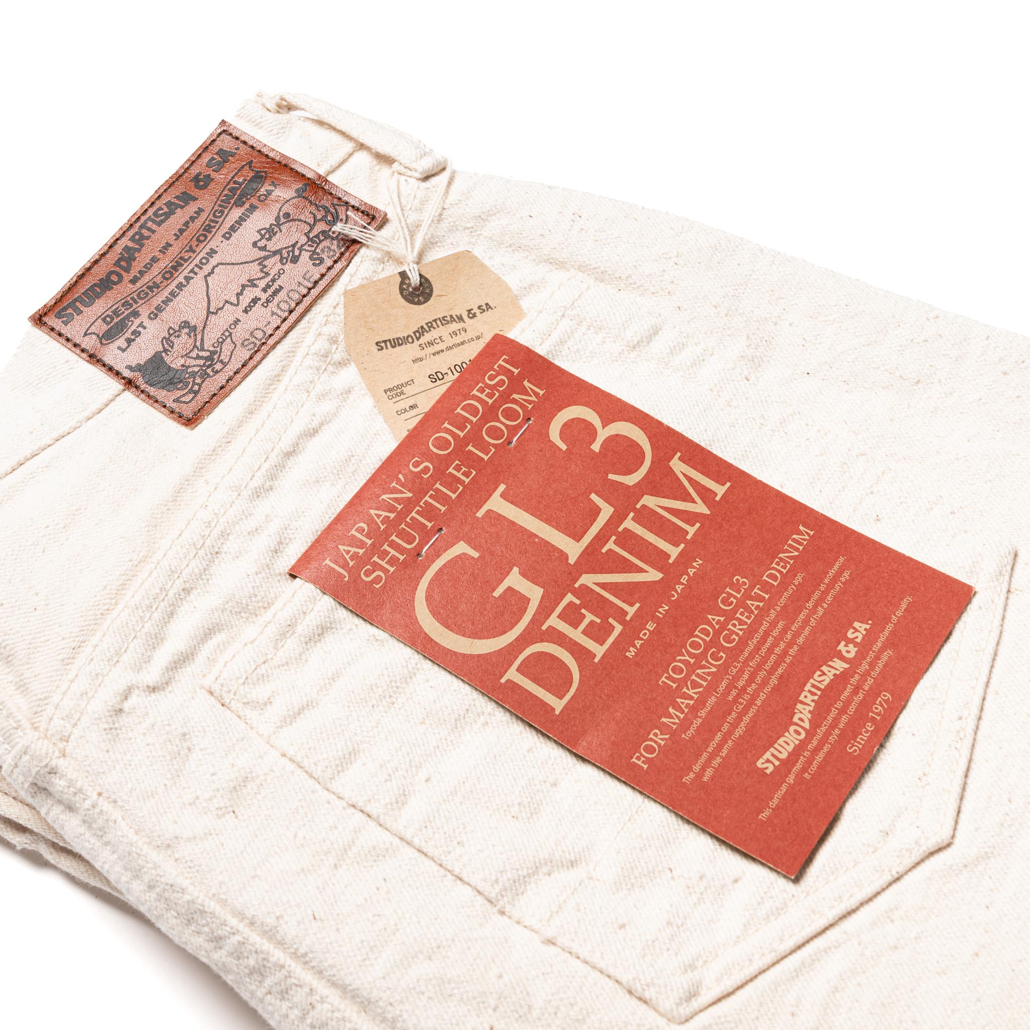 SD-1001E Ecru GL3 15oz Slub Selvedge Denim - Regular Straight