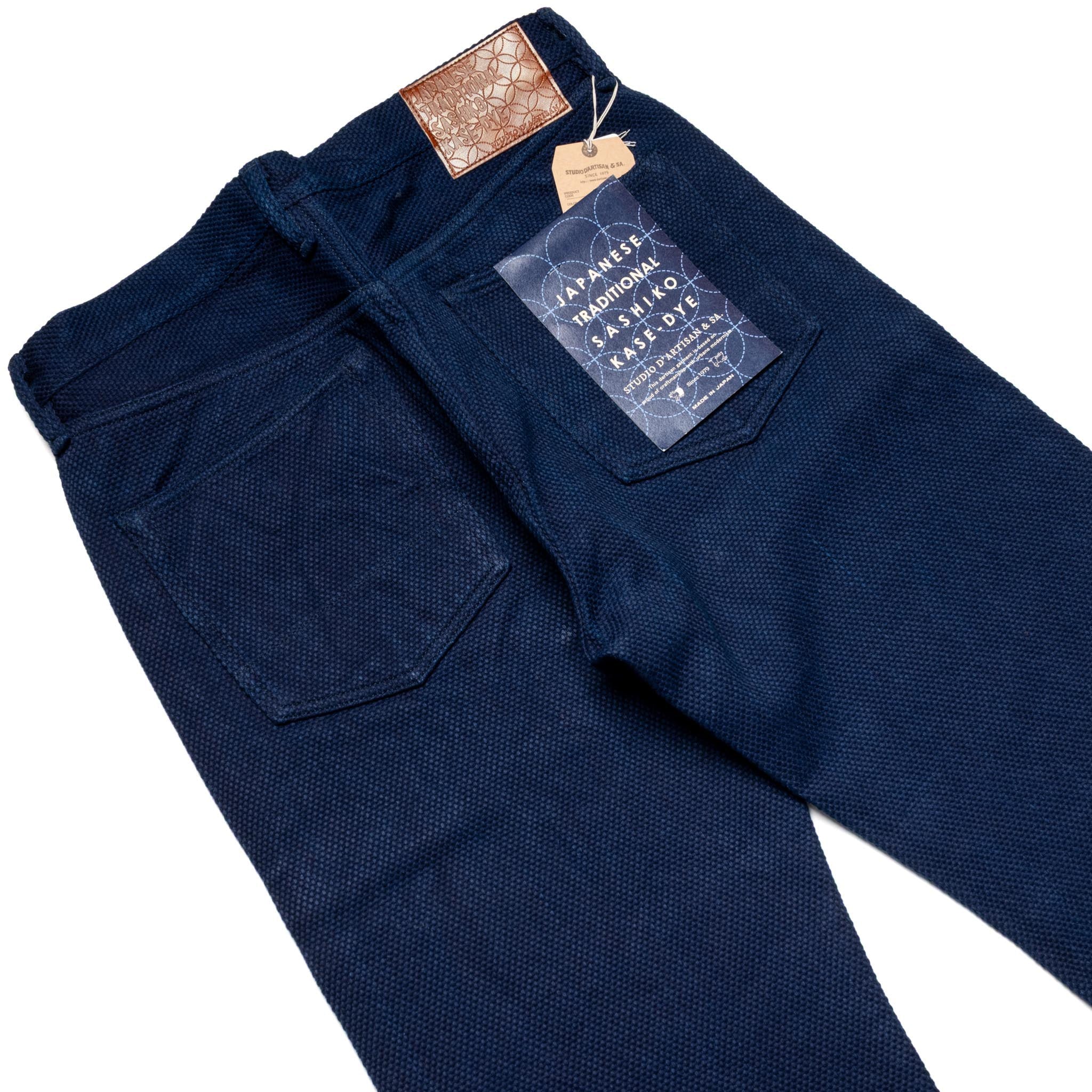 1907S "Kasezome" 14oz Selvedge Sashiko Pants - Regular Straight Fit