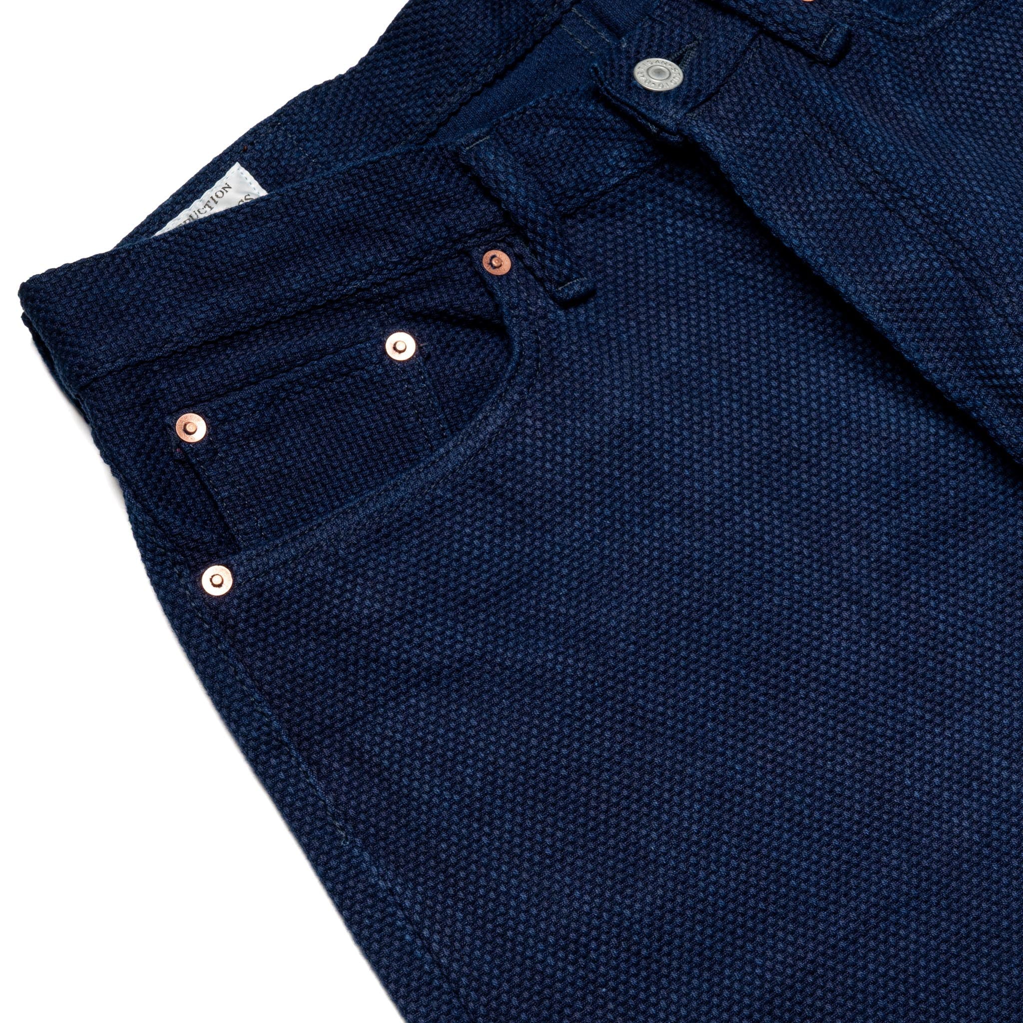 1907S "Kasezome" 14oz Selvedge Sashiko Pants - Regular Straight Fit
