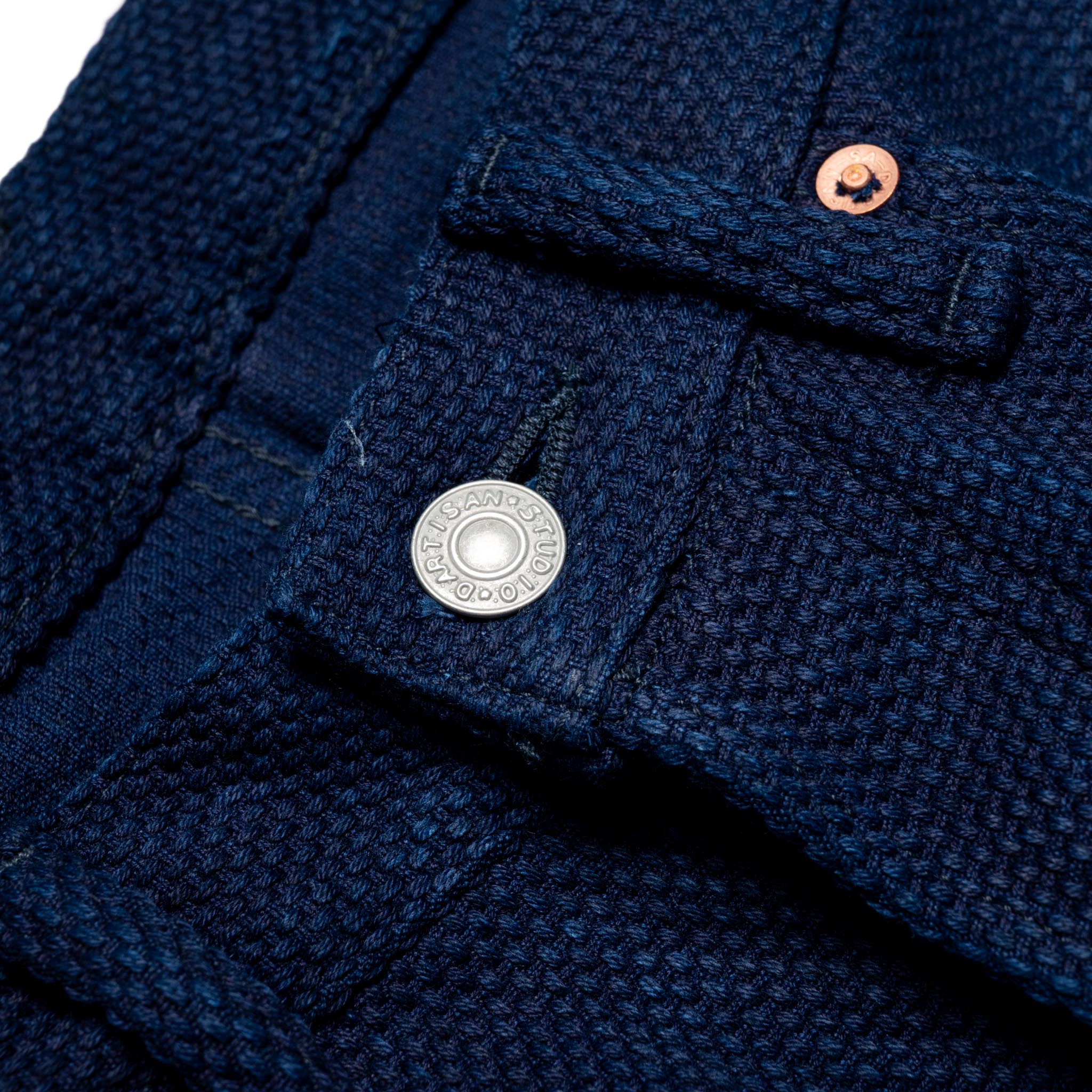 1907S "Kasezome" 14oz Selvedge Sashiko Pants - Regular Straight Fit