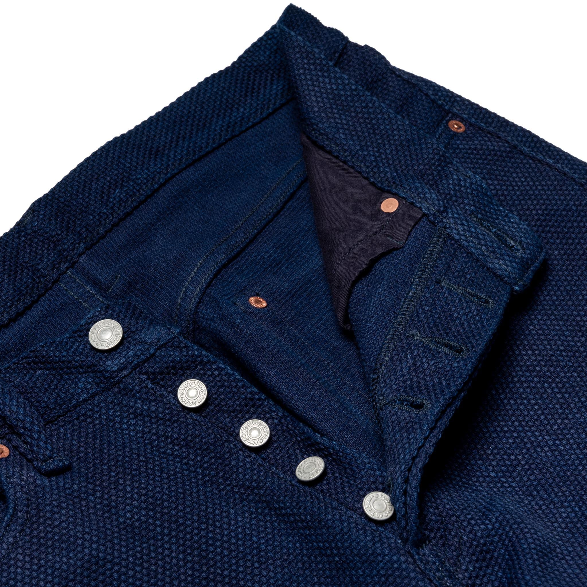 1907S "Kasezome" 14oz Selvedge Sashiko Pants - Regular Straight Fit