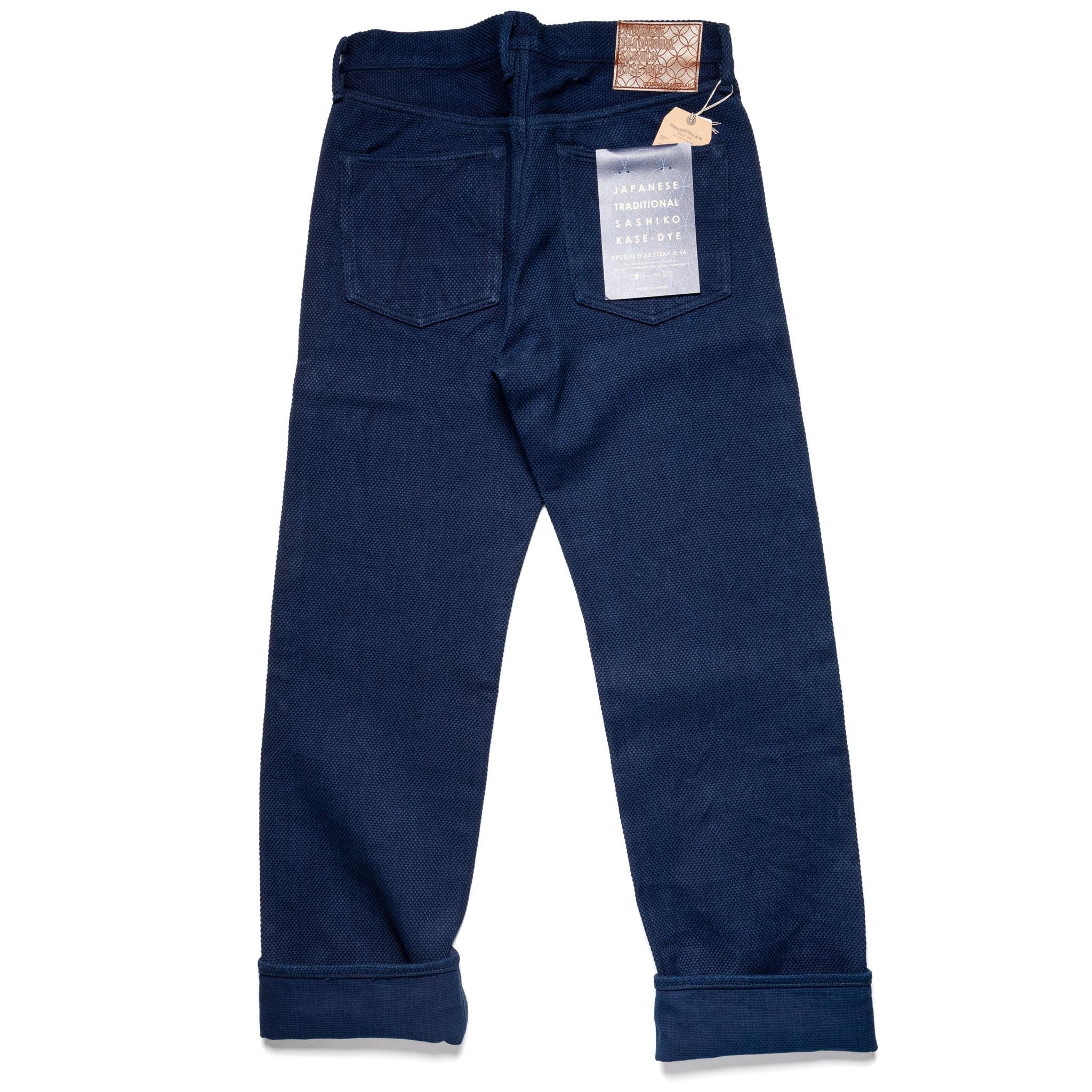 1907S "Kasezome" 14oz Selvedge Sashiko Pants - Regular Straight Fit