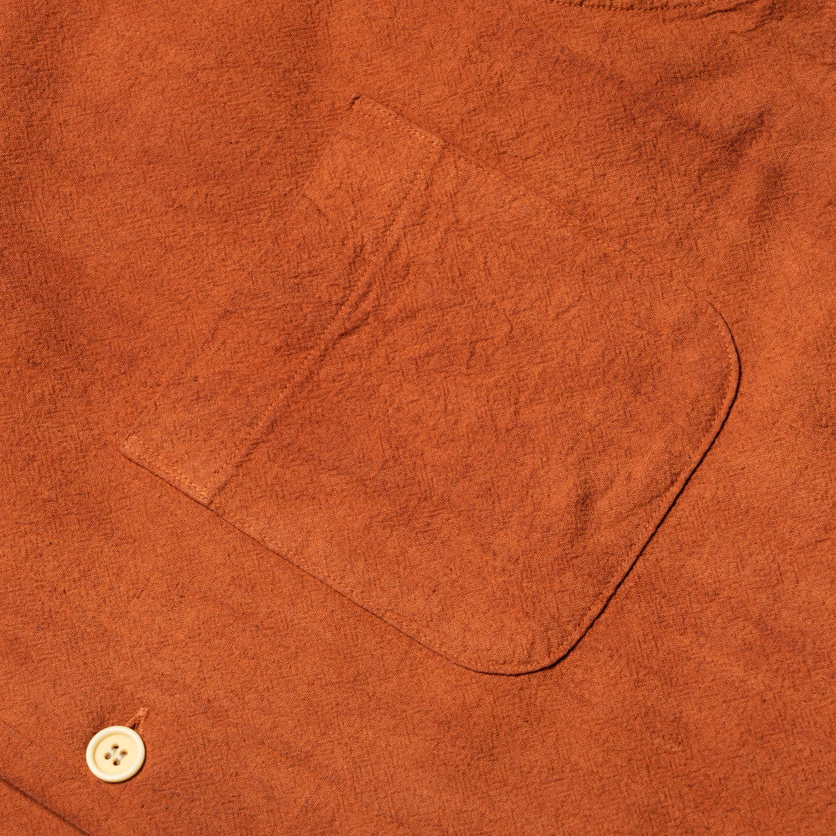 5739 Cotton/Linen Amami-Dorozome Mud-Dyed Shirt - Brown