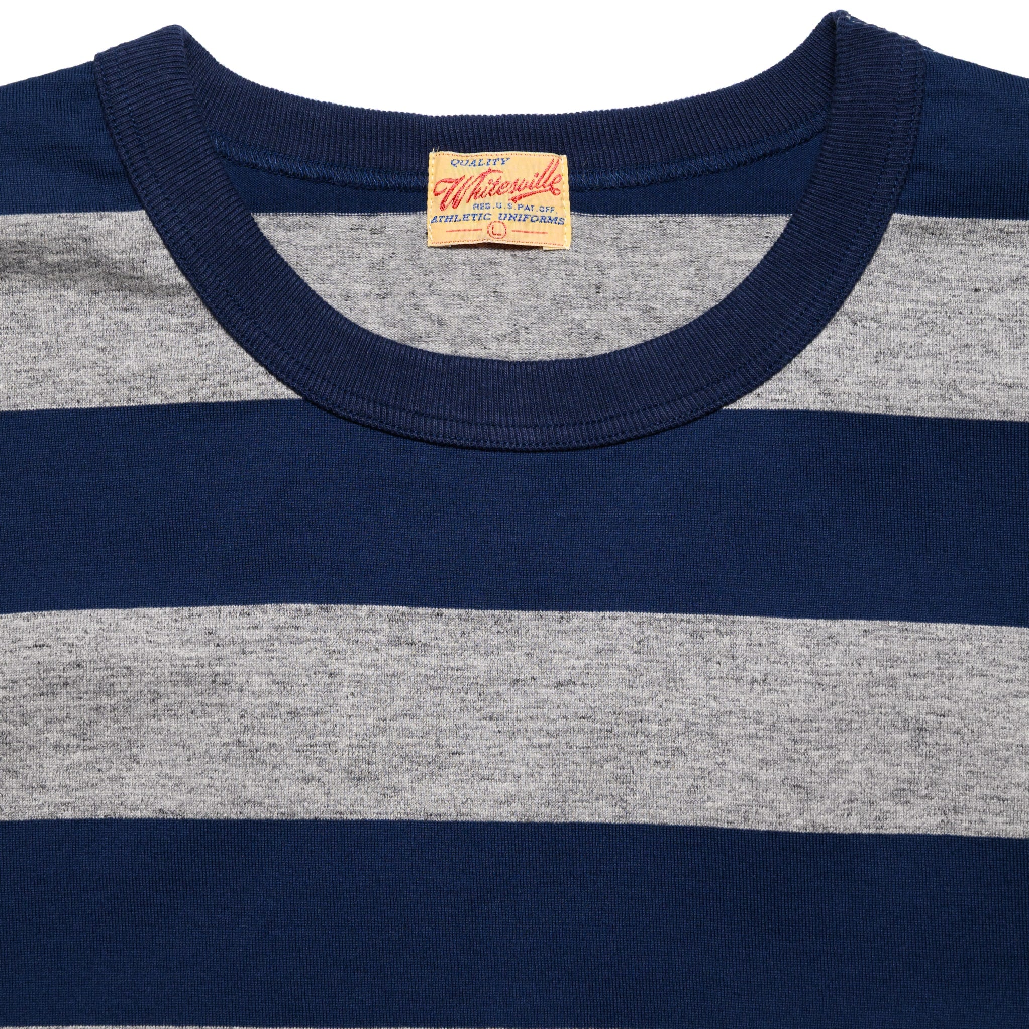 WV79147 Border T-Shirt Heather Grey/Navy