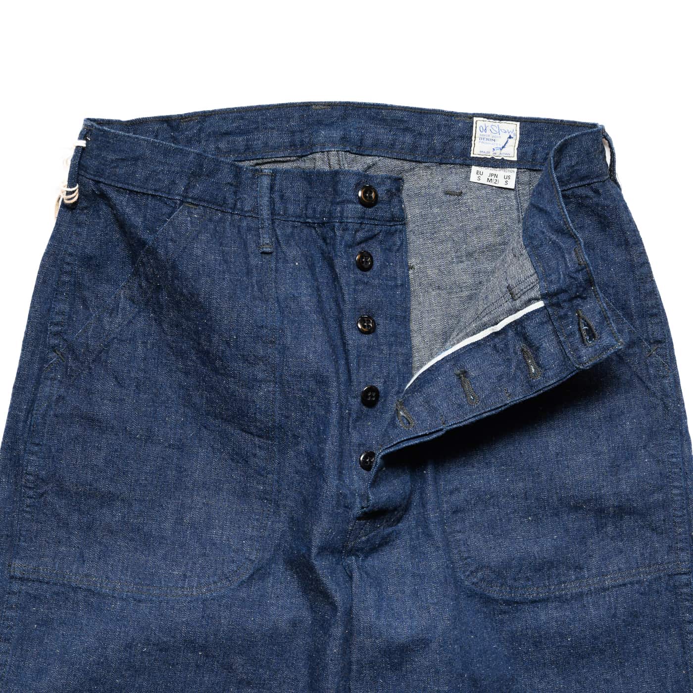 orSlow US Navy Utility Pants One Wash Button Fly & Selvedge ID
